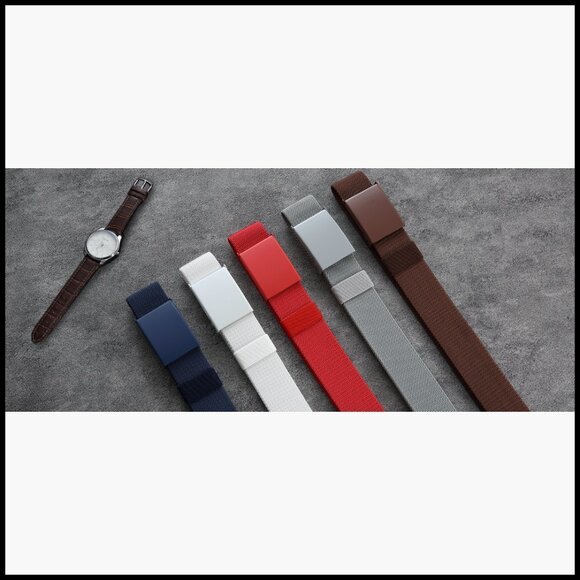Canvas Web Belt with Stretch Flexibility, Adjustable Military Buckle